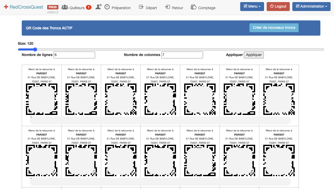 QR Code printing (one of the 3 ones)